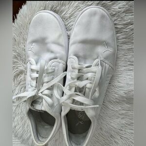 Puma Classic White Canvas Sneakers